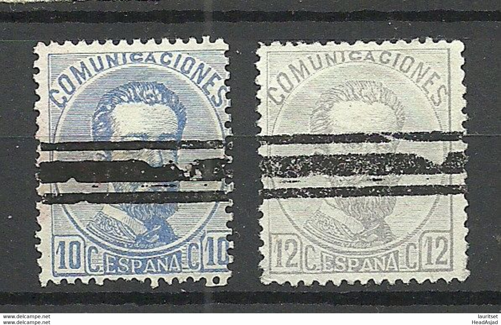 Spain Espana 1872/73 Michel 114 & 122 O König Amadeo I - Gebruikt