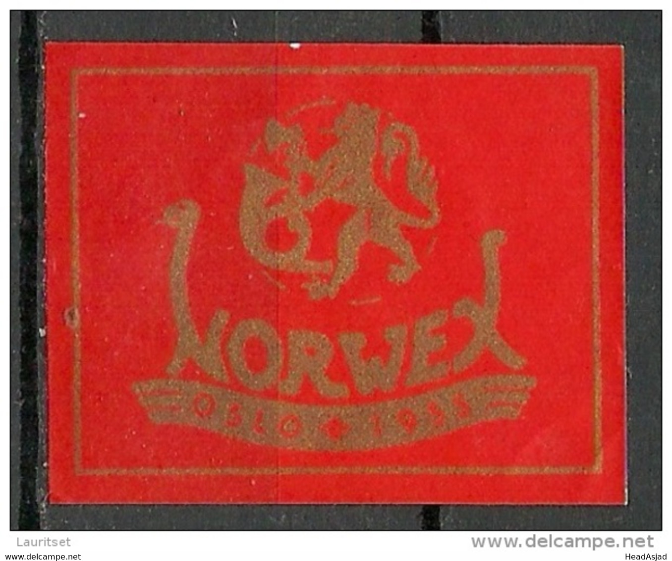 NORWAY Norwegen 1955 NORWEX Exhibition Vignette Poster Stamp - Revenue Stamps