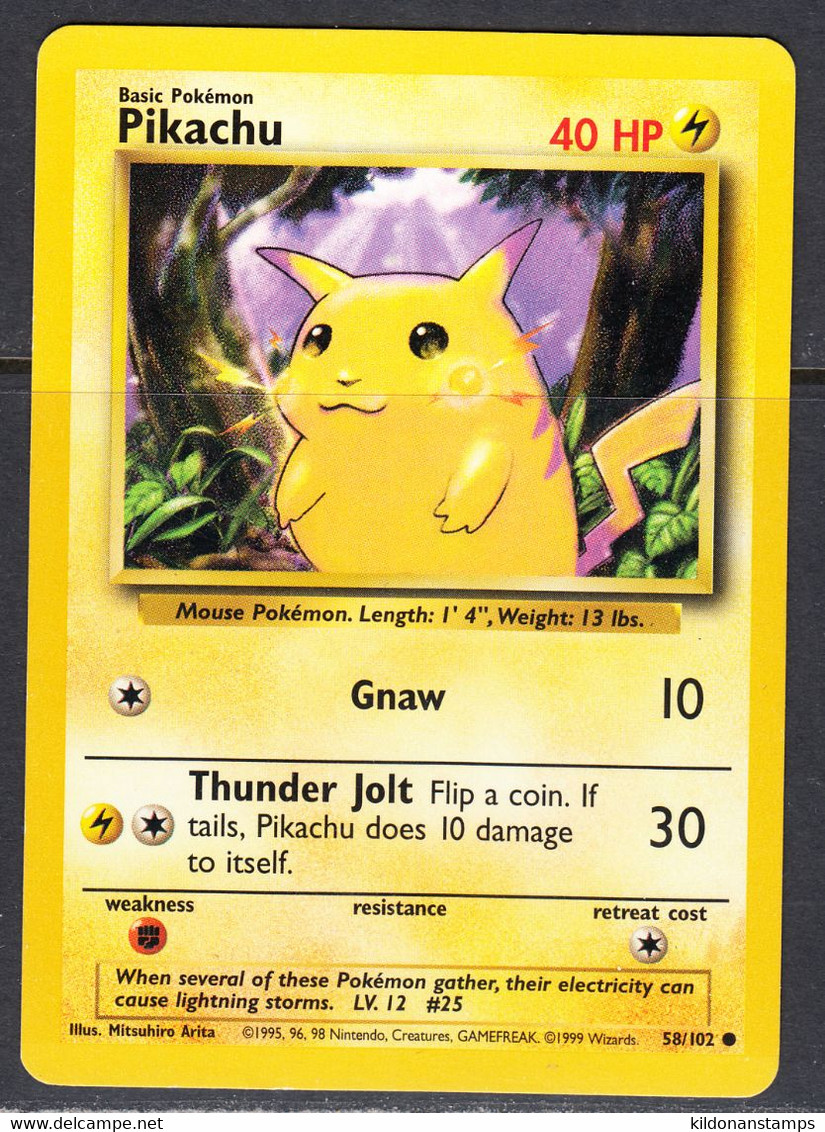 Pikachu 1999 Base Set, NM, 58/102 - Sonstige & Ohne Zuordnung