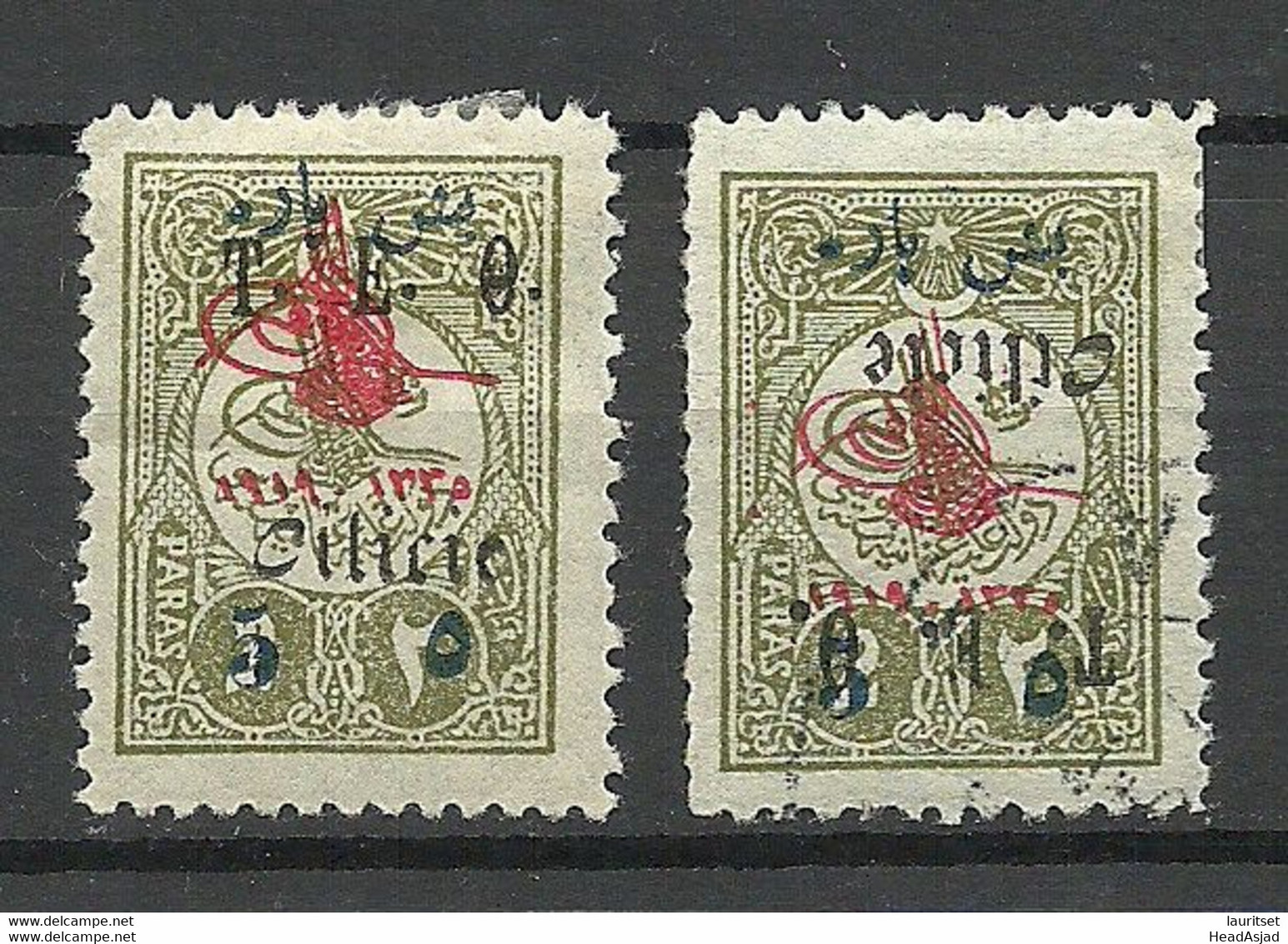 CILICIA Cilicien TÜRKEI Turkey 1919 Michel 56 * Normal + INVERTED OPT ERROR Variety Abart */o - 1920-21 Anatolie