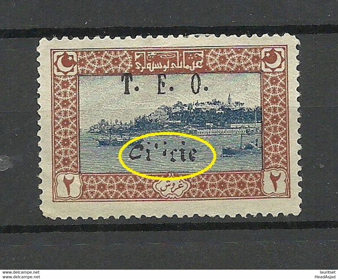 CILICIA Cilicien TÜRKEI Turkey 1919 Michel 60 (*) OPT ERROR Variety Abart = Damaged/mising Letter In OPT - 1920-21 Anatolië