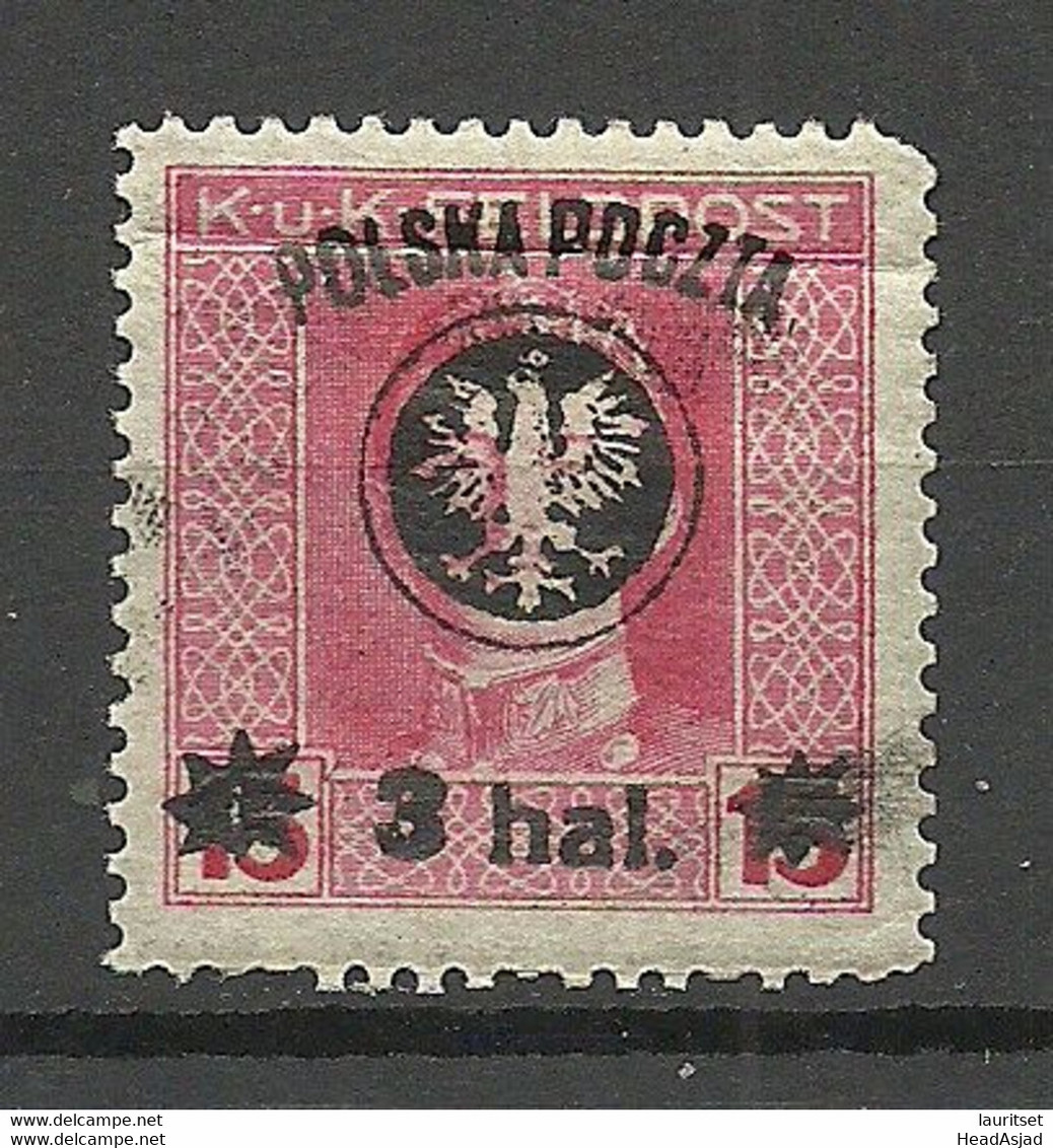 Poland Polska 1918 Michel 21 MNH. Light Horizontal Fold At Upper Part - Ungebraucht