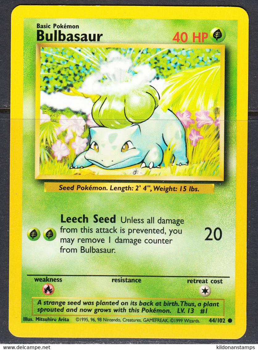 Bulbasaur 1999 Base Set, NM, 44/102 - Other & Unclassified