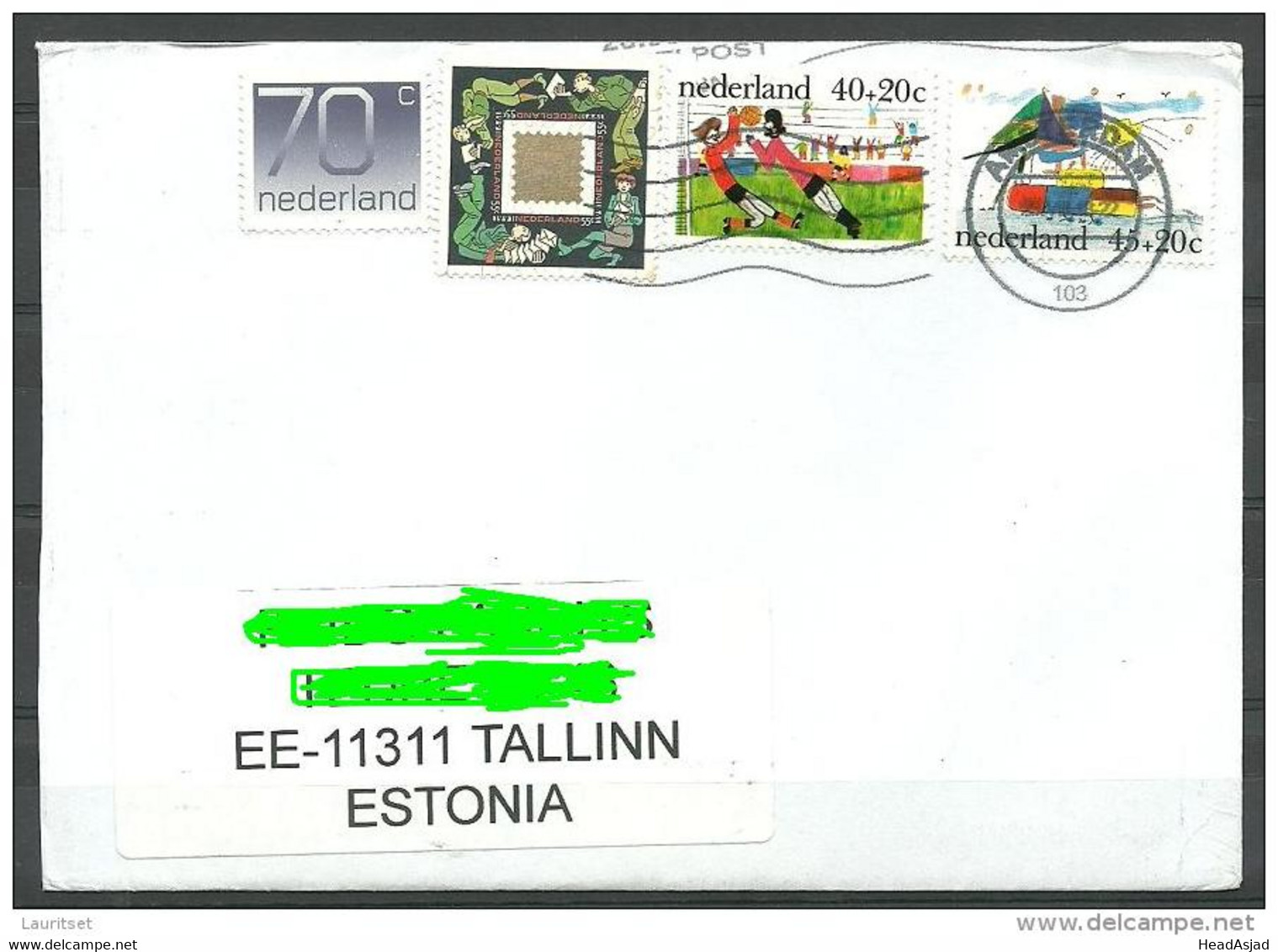 NEDERLAND NETHERLANDS Niederlande Letter To Estonia Estland 2013 - Briefe U. Dokumente