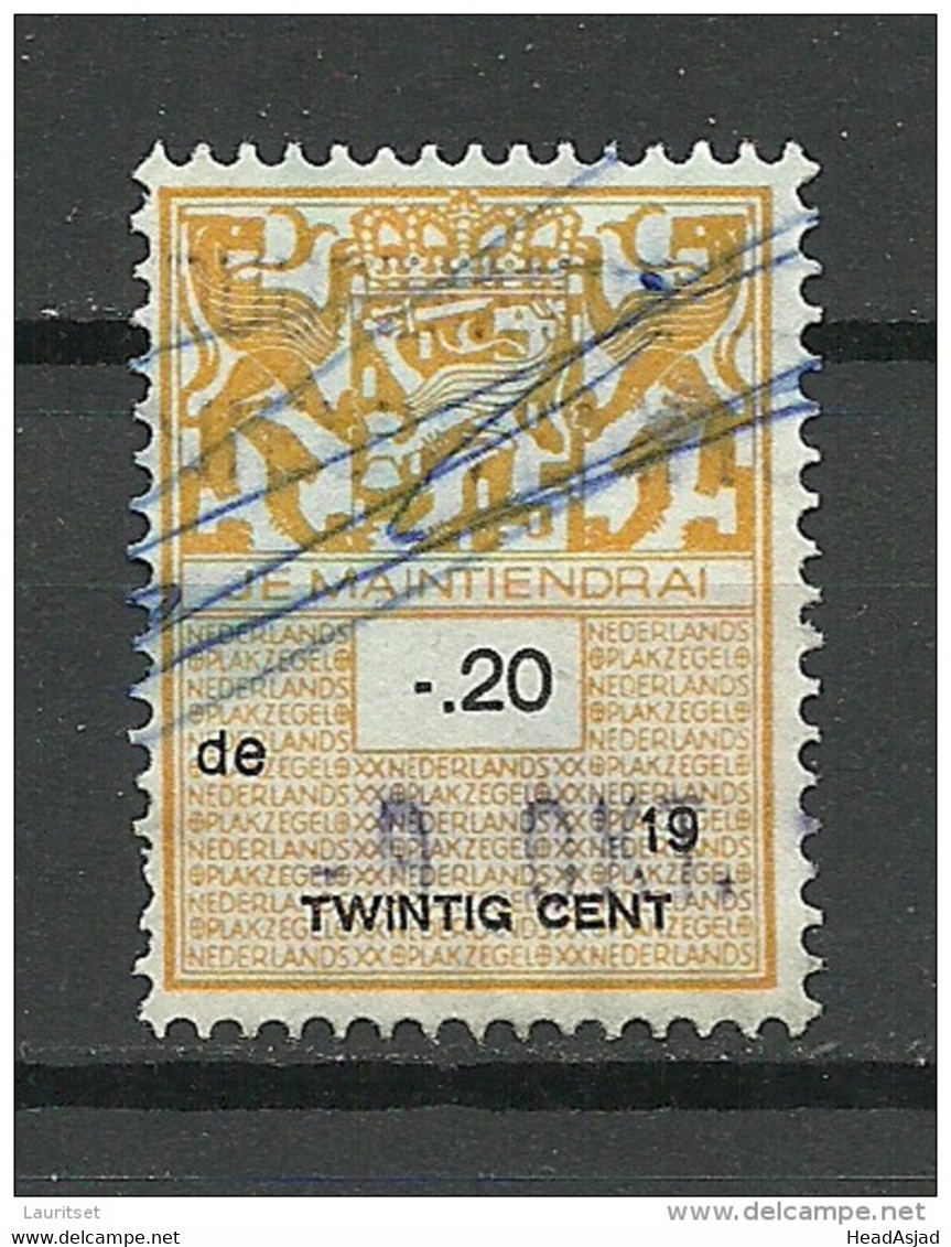NEDERLAND Netherlands Ca 1900 Old Revenue Tax Stamp O - Revenue Stamps