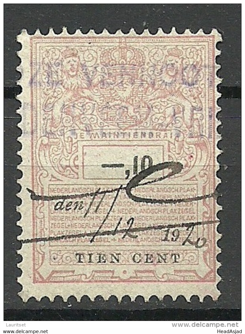 NEDERLAND Netherlands O 1920 Old Revenue Tax Stamp O - Revenue Stamps