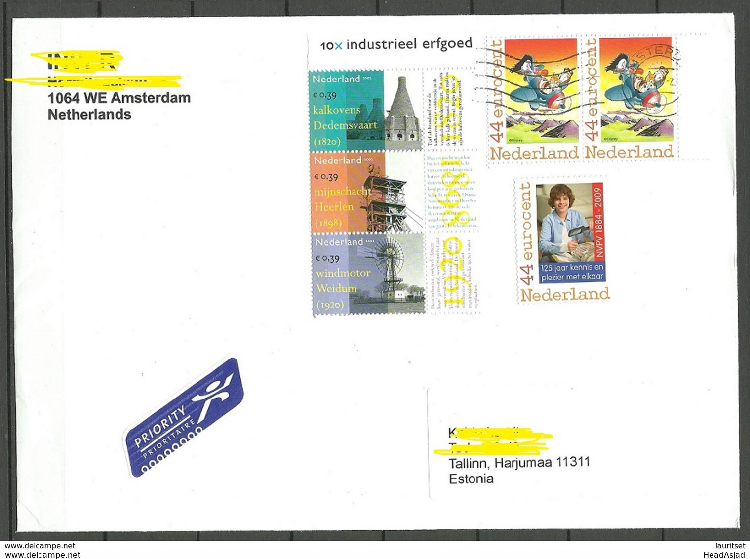 NEDERLAND NETHERLANDS 2017 Cover With Mostly Unused Stamps - Lettres & Documents