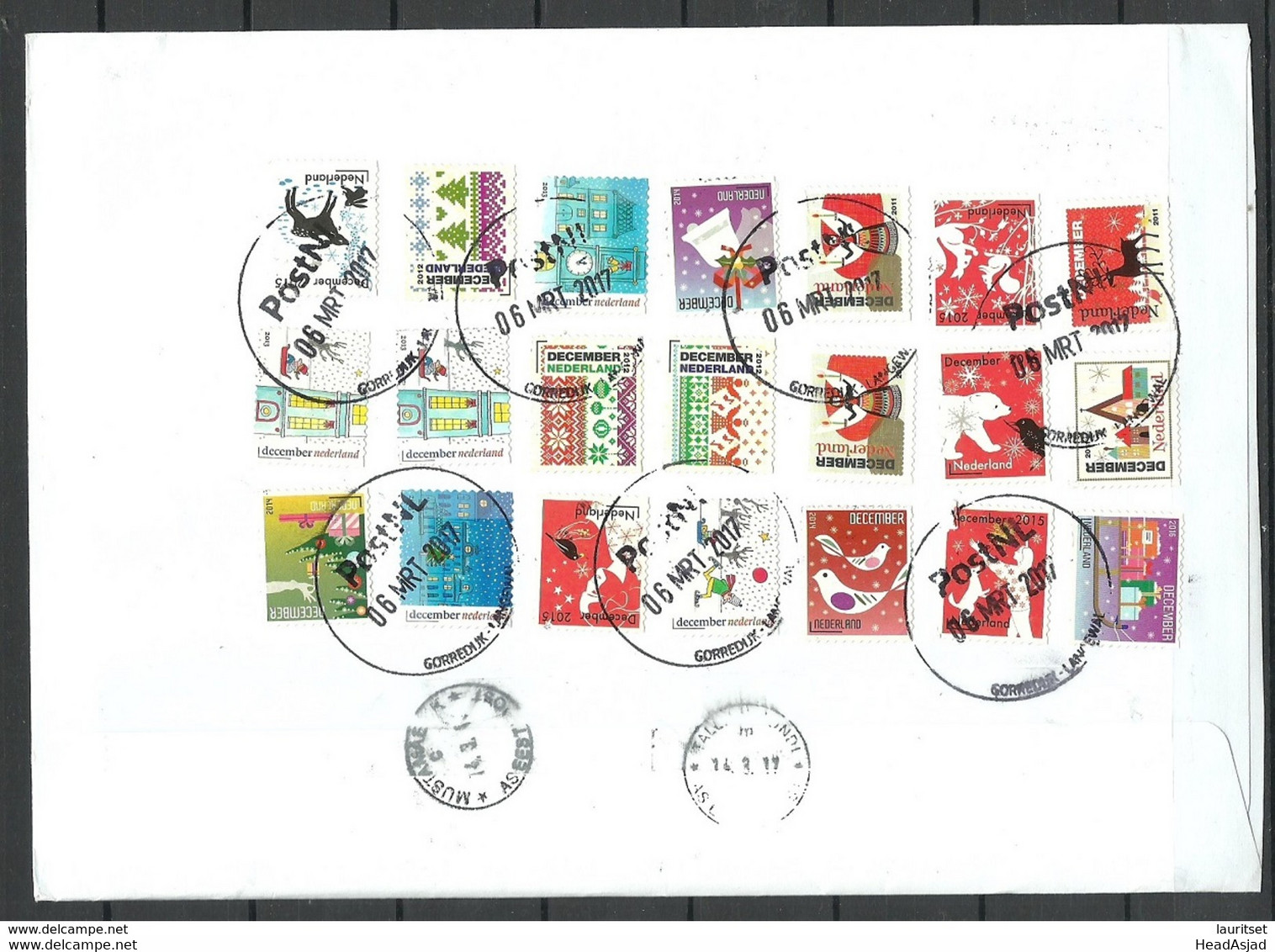 NEDERLAND NETHERLANDS 2017 Registered Cover With Many Stamps - Lettres & Documents