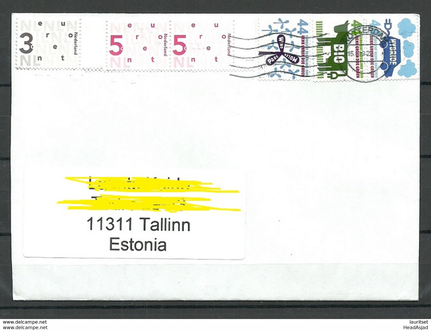 NEDERLAND NETHERLANDS 2019 Cover To Estonia - Lettres & Documents