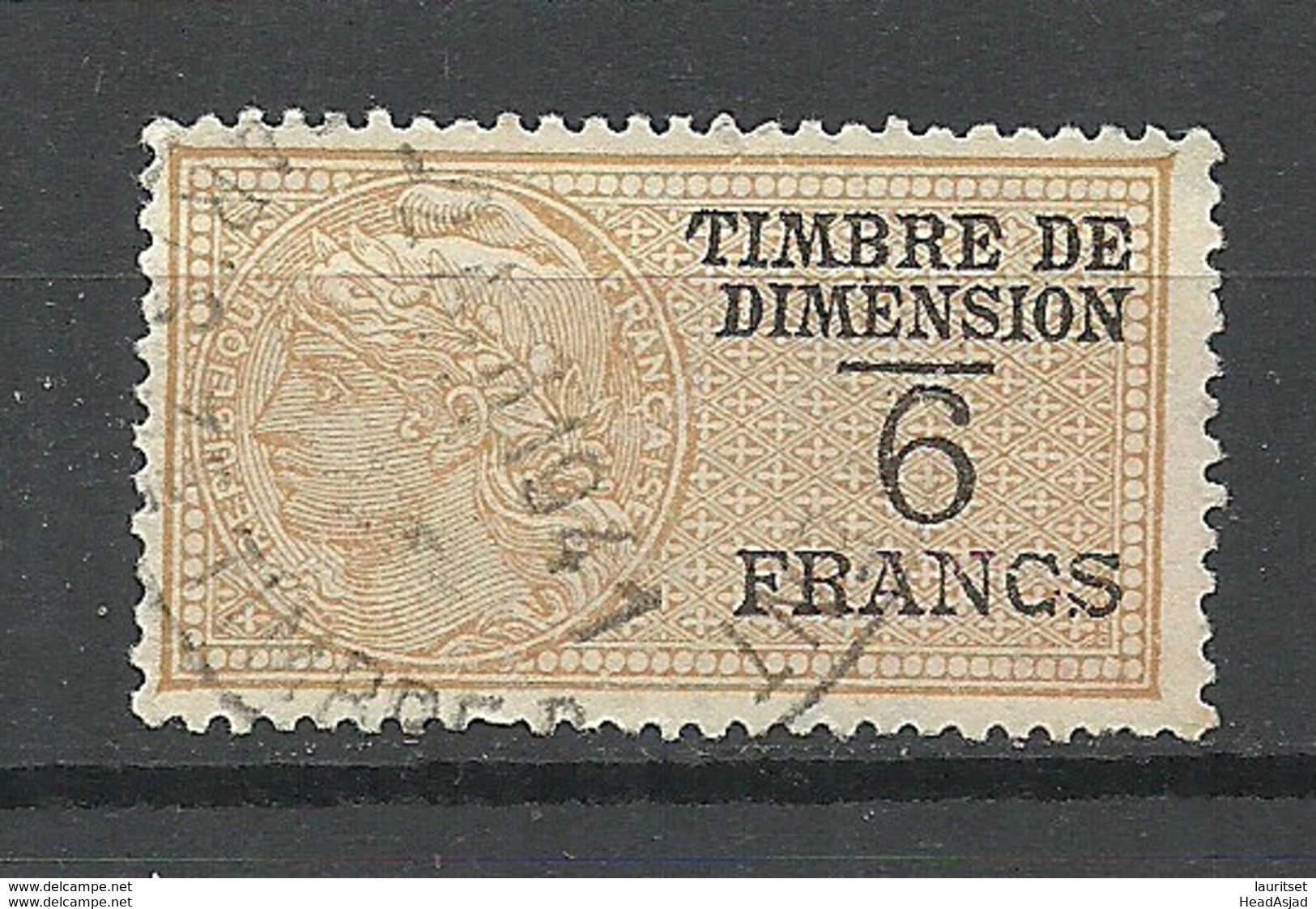 FRANKREICH France O 1941 Timbre De Dimension 6 Francs Revenue Tax Steuermarke - Otros & Sin Clasificación