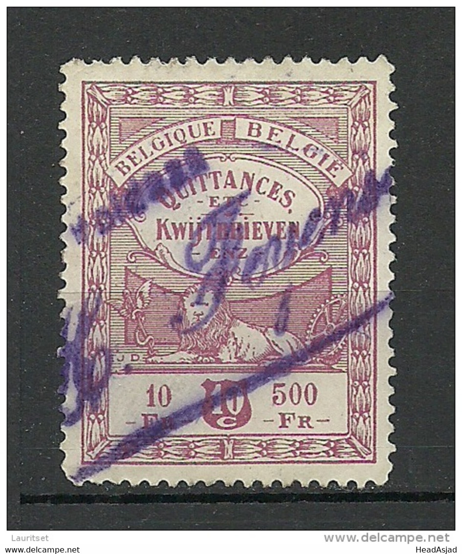 BELGIEN Belgium Revenue Tax Steuermarke Lion O - Stamps