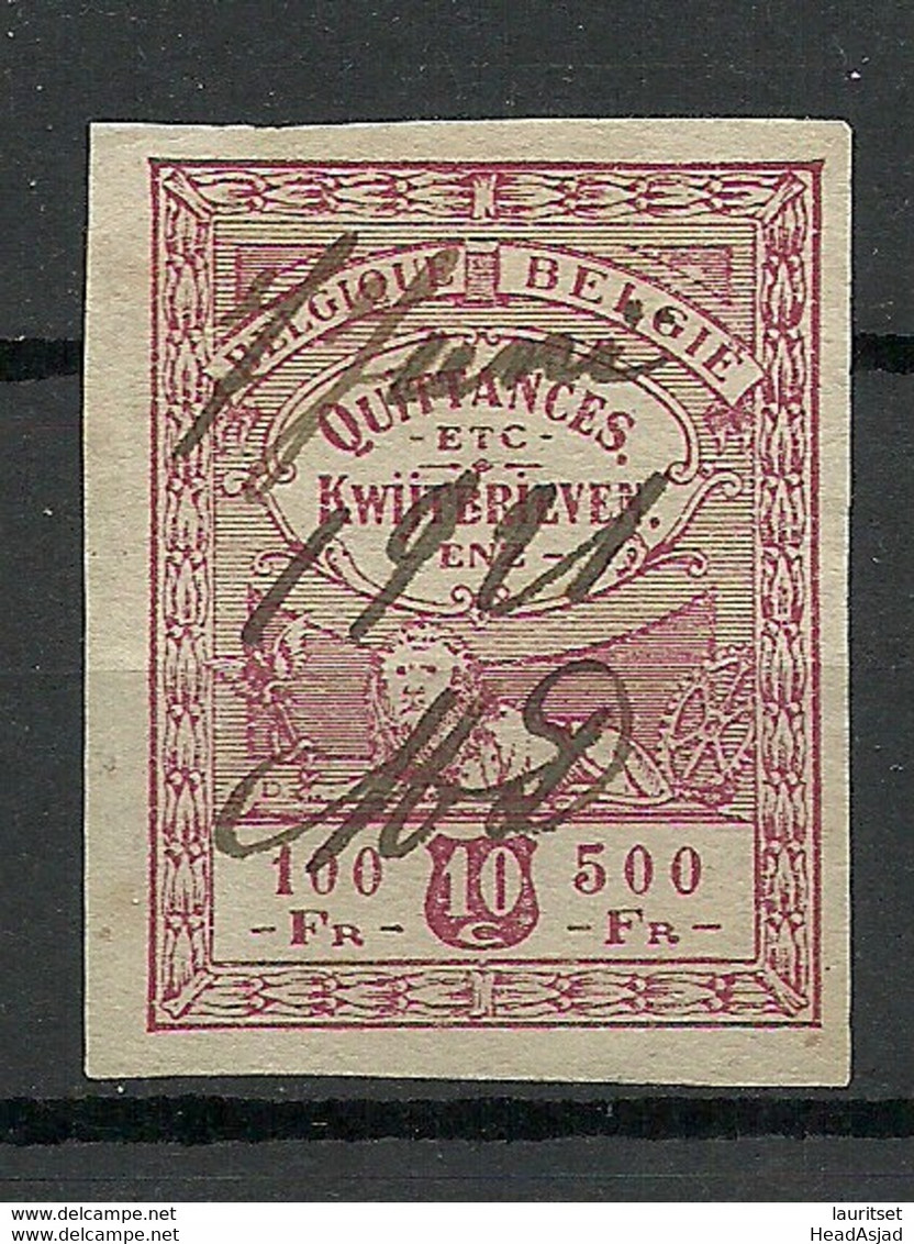 BELGIEN Belgium Revenue Tax Taxe Quittances O 1911 - Postzegels