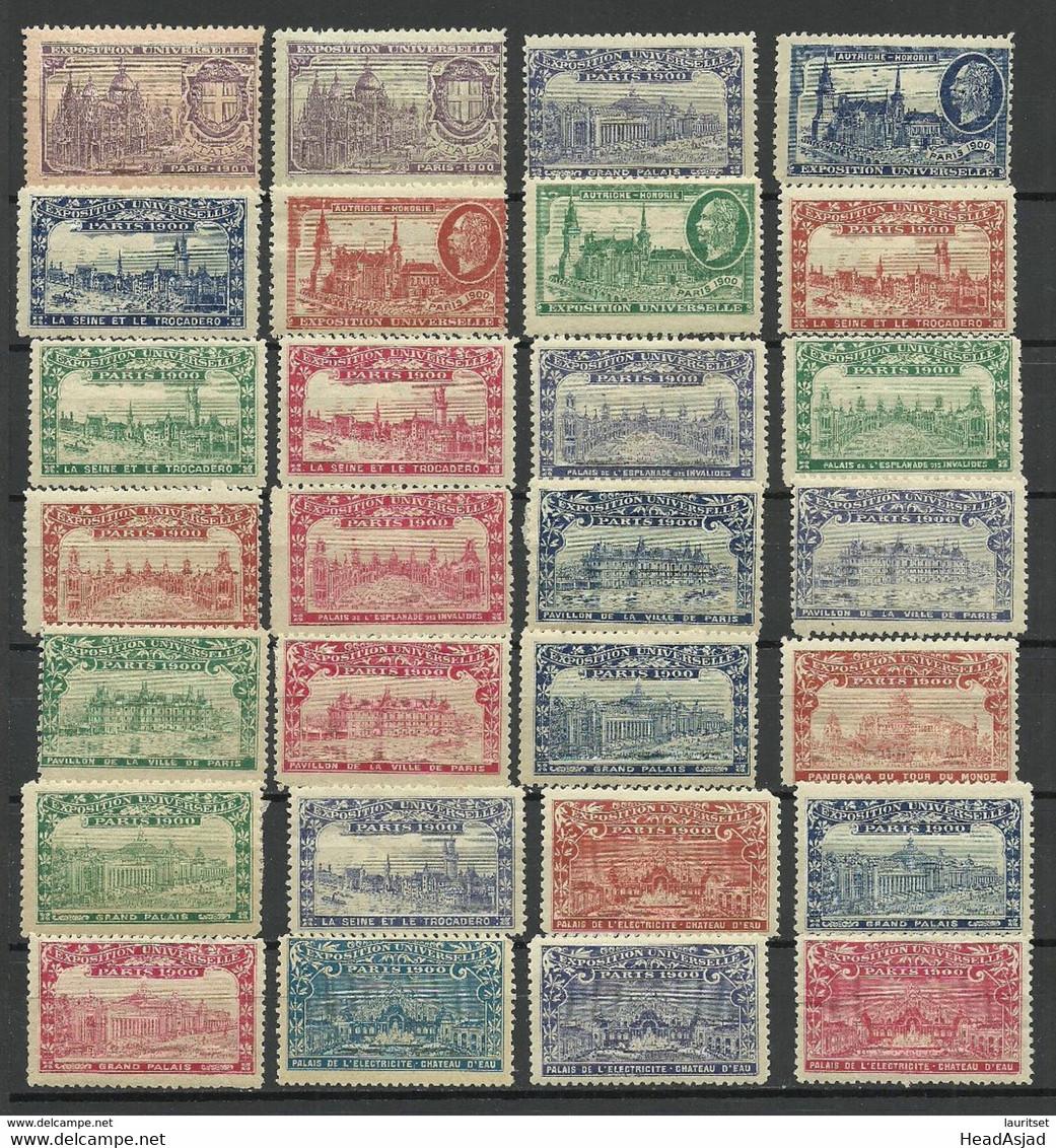 France 1900 EXPOSITION UNIVERSELLE Paris 28 Stamps MNH/MH - 1900 – Pariis (France)