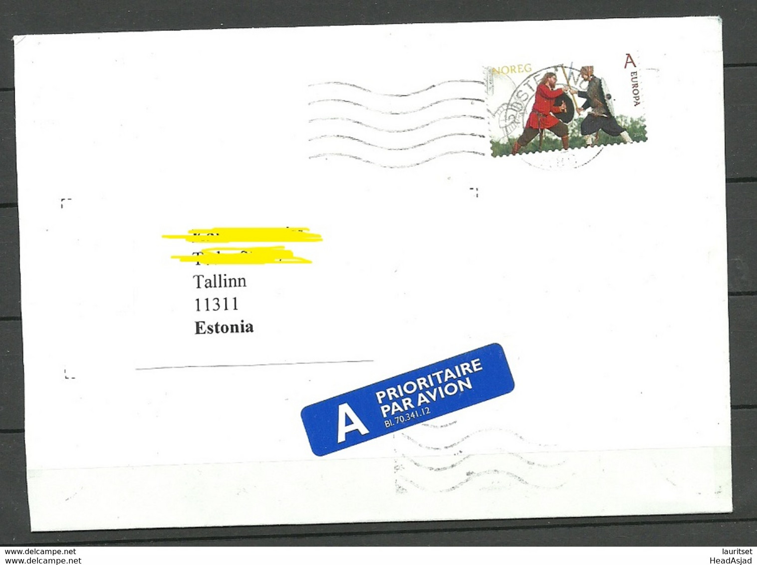 NORWAY Norwegen 2016 Letter To Estonie - Storia Postale