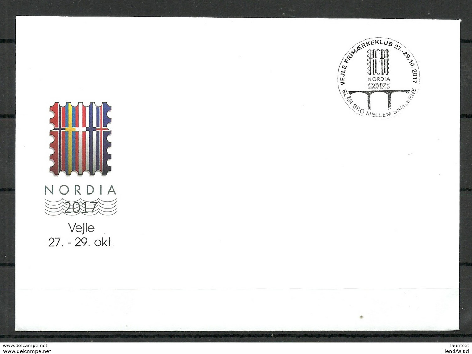 NORWAY 2017 VEJLE NORDEA Stamp Exhibition Special Cover + Sonderstempel - Covers & Documents