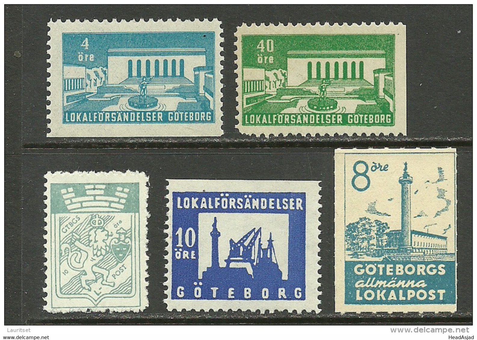 SCHWEDEN Sweden GÖTEBORG Stadtpost Local City Post MNH - Local Post Stamps