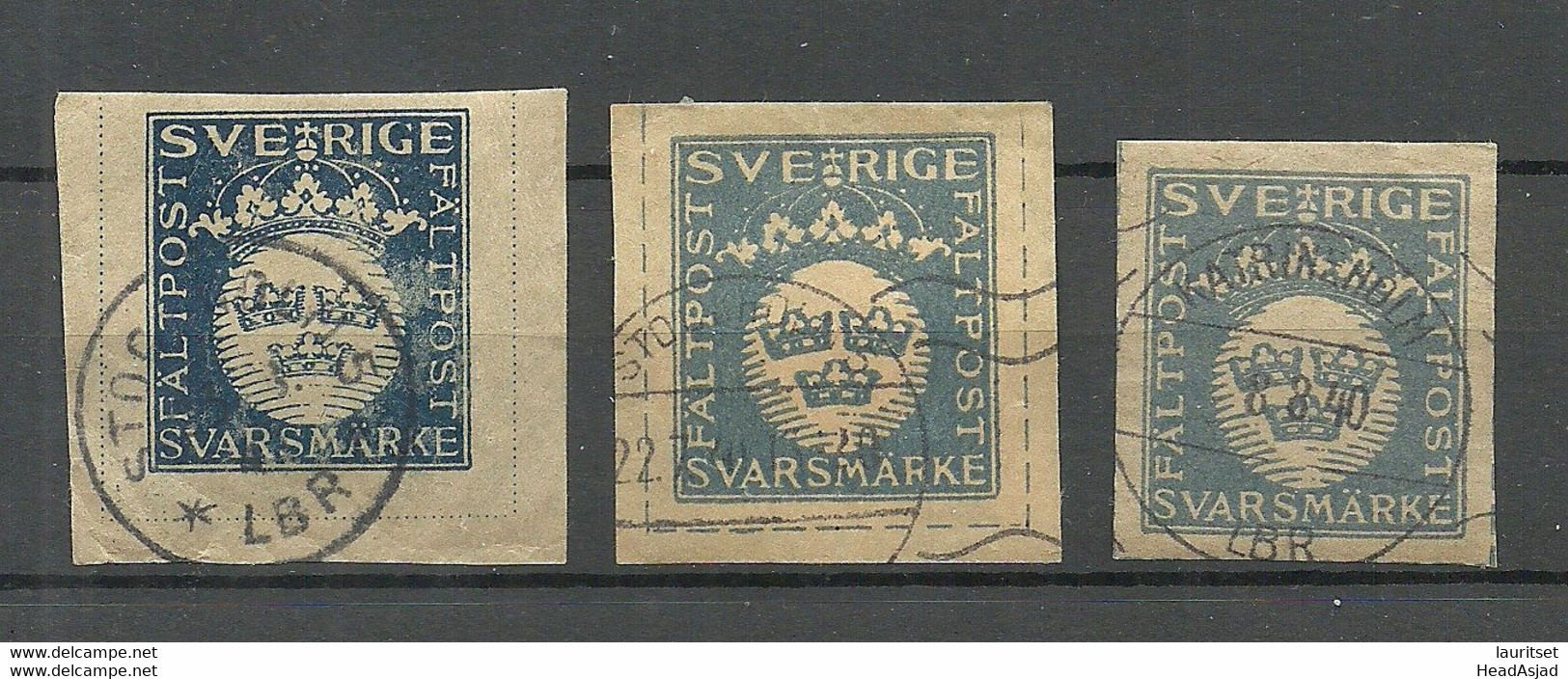 Sweden Schweden 1930-1942 Feldpost Field Post Fältpost O Militärpostmarken - Militaire Zegels