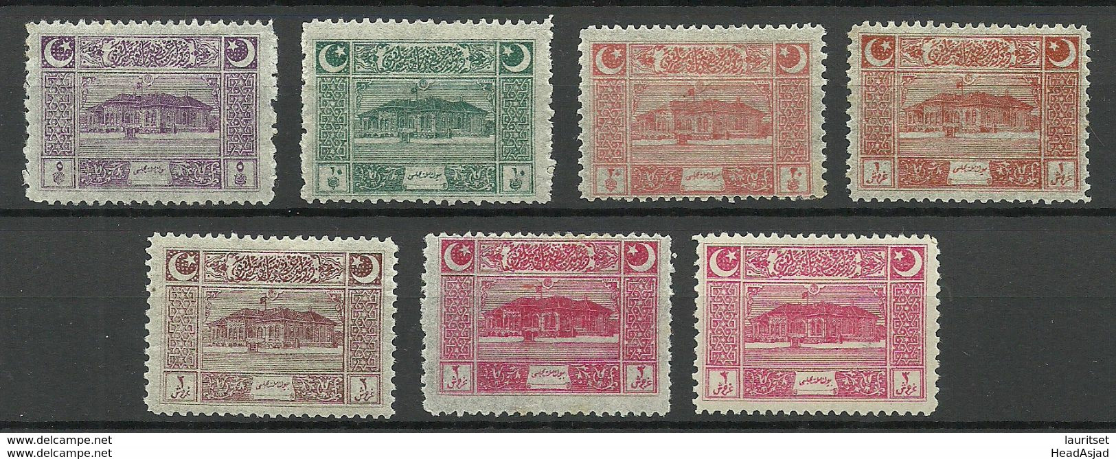 TÜRKEI Turkey 1922 Michel 787 - 792 (incl. Mihel 792 Both Paper Types!) * - Nuevos