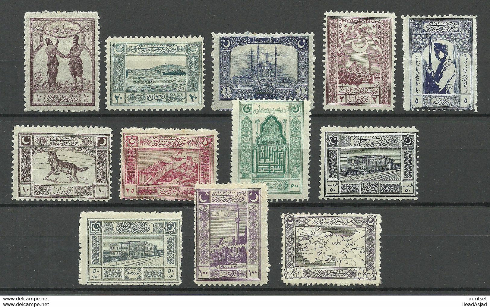 TÜRKEI Turkey 1922/1923 Michel 767 - 778 * Couple Are Signed - Nuevos