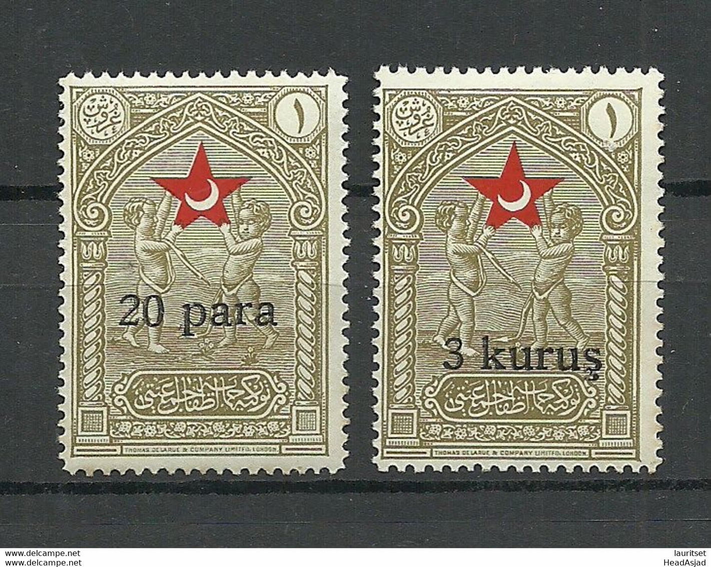 TÜRKEI Turkey 1932 Michel 22 - 23 Charity Roter Halbmond Kinderhilfe MNH - Neufs