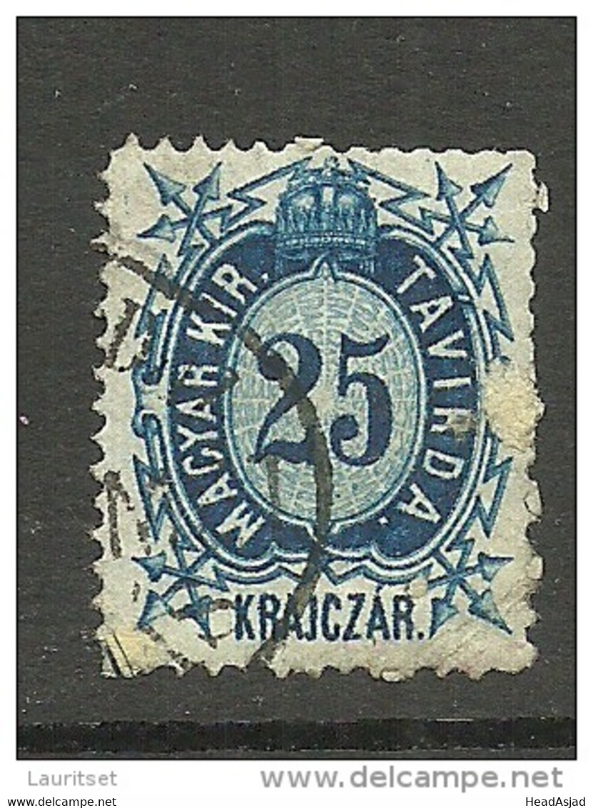 UNGARN HUNGARY 1874 Telegraphmarke Michel 14 O - Télégraphes