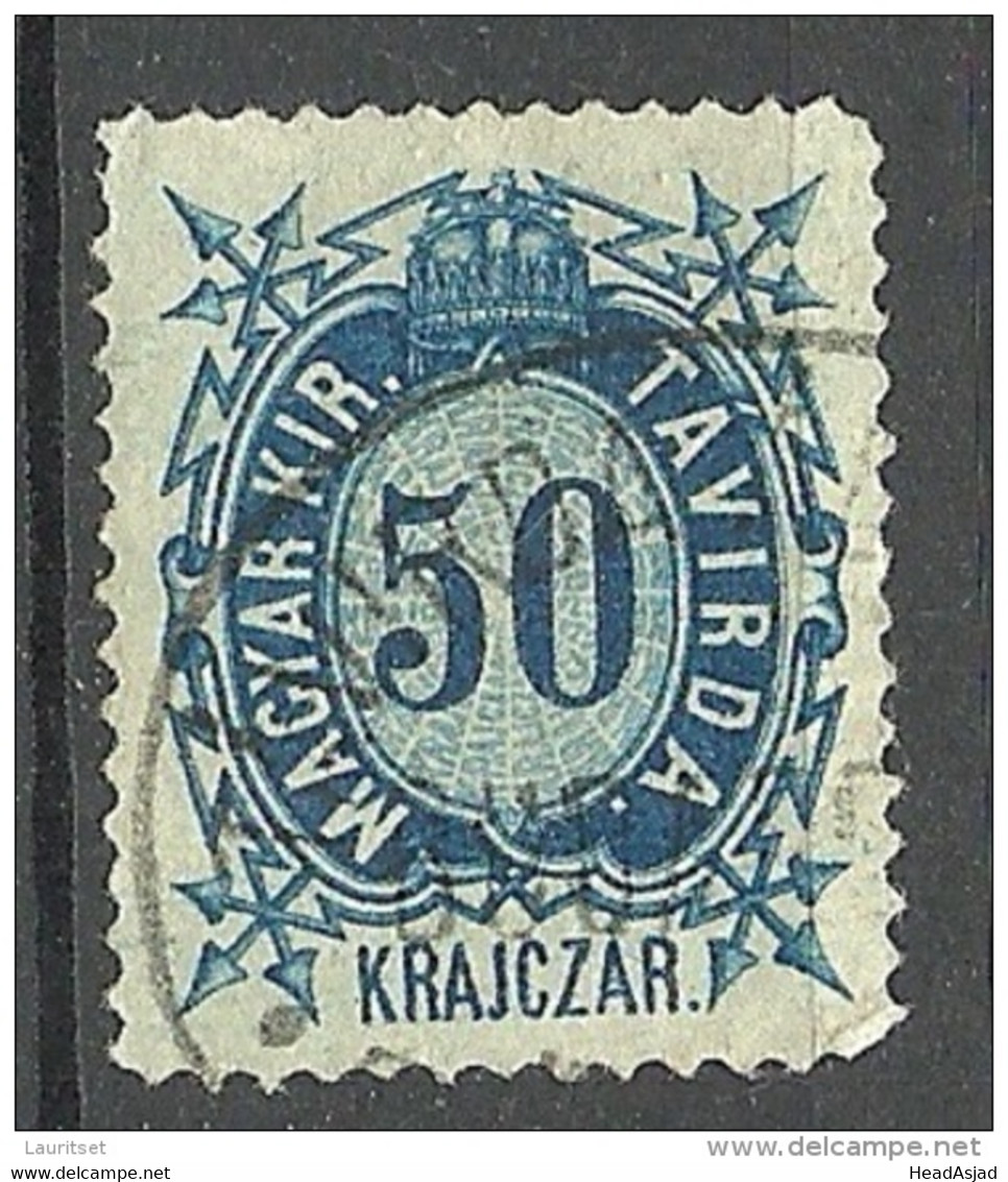 UNGARN HUNGARY 1874 Telegraphmarke Michel 16 O - Telegrafi