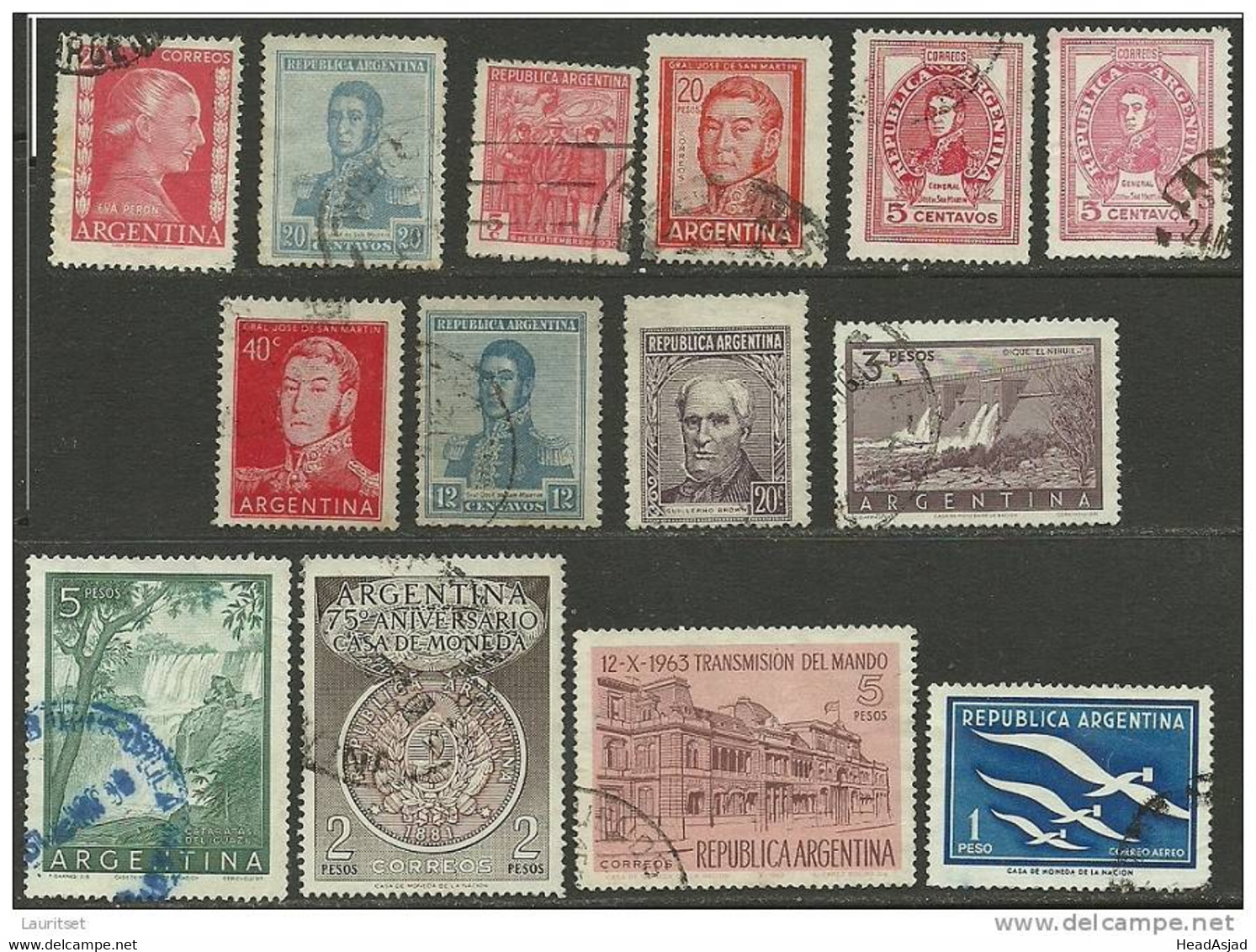 ARGENTINA Argentinien Lot Of 14 Old Stamps - Colecciones & Series