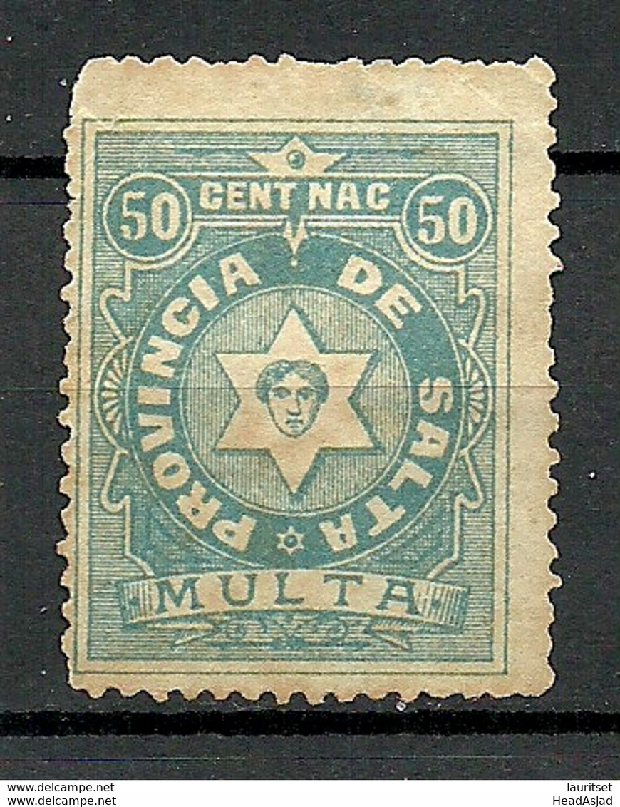 ARGENTINA Provincia De Salta Very Old Local Revenue Tax Multa 50 C. (*) NB! Minor Faults! - Unused Stamps
