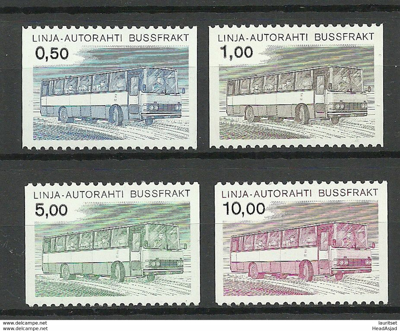 FINLAND FINNLAND 1981 Autopaketti Auto-Paketmarken Michel 14 - 17 MNH - Colis Postaux