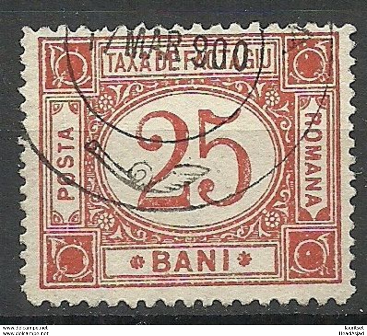 ROMANIA ROMANA 1895 Paketmarke Michel 1 O - Colis Postaux