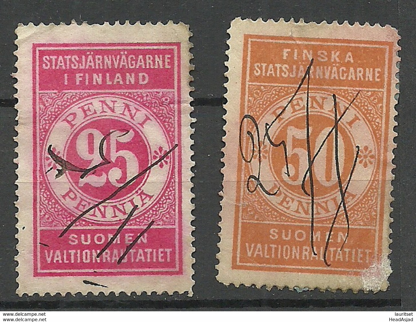 FINLAND FINNLAND 1891/1898 Railway Stamps O - Usados