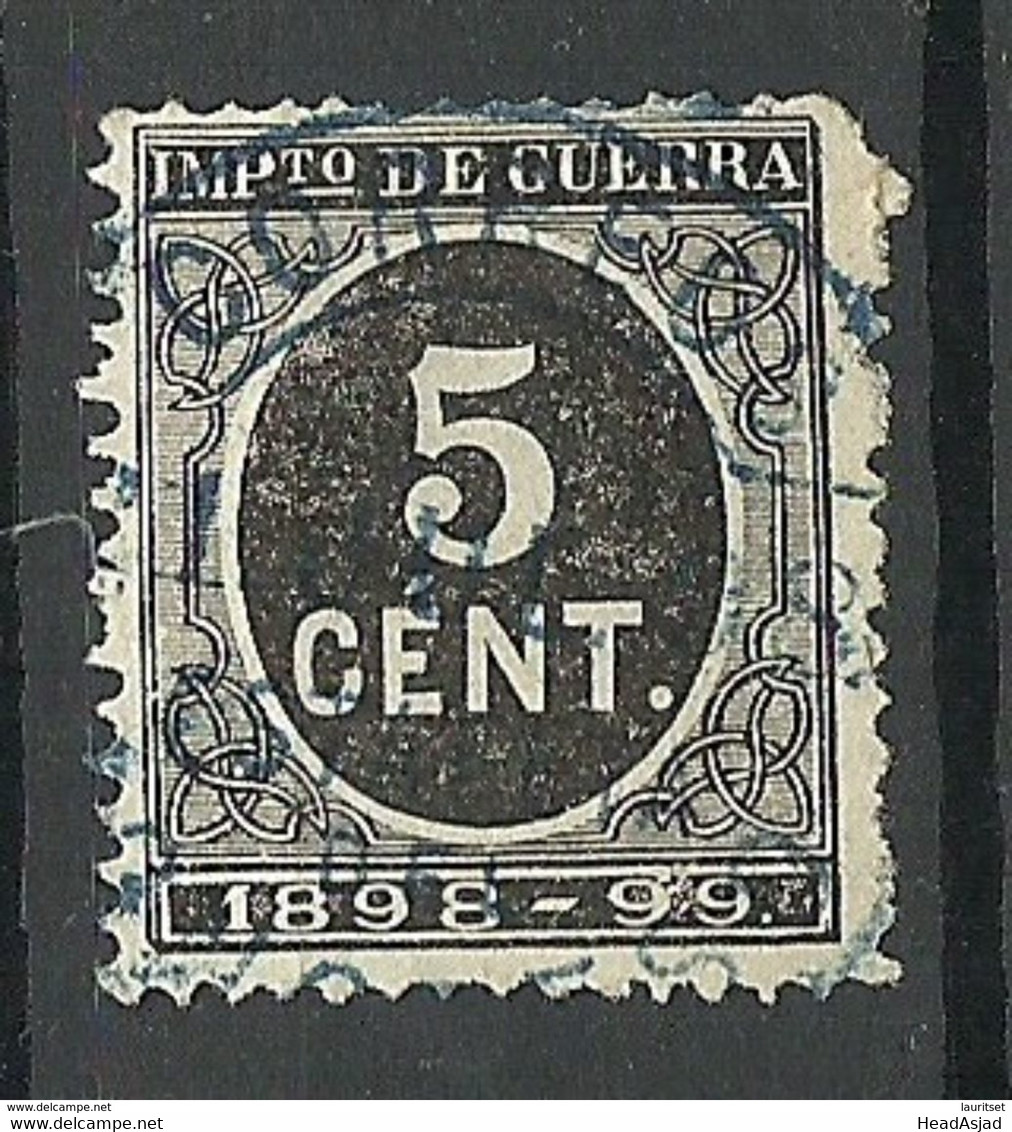 SPAIN Spanien Espana 1898 Michel 26 O Zwangzuschlagsmarke - Fiscale Zegels