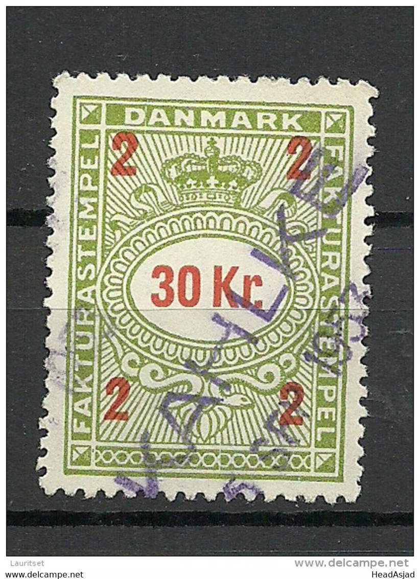 DENMARK Dänemark 30 Kr Fakturastempel Tax Steuermarke O - Fiscale Zegels