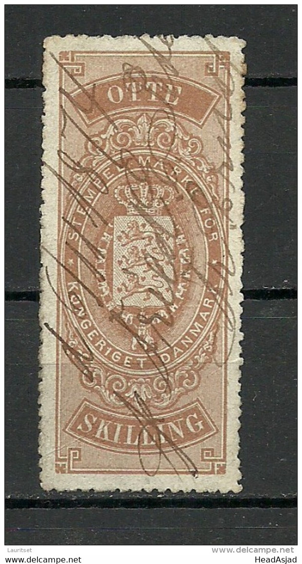 DENMARK Dänemark O 1870 Tax Steuermarke 8 Skilling - Fiscaux