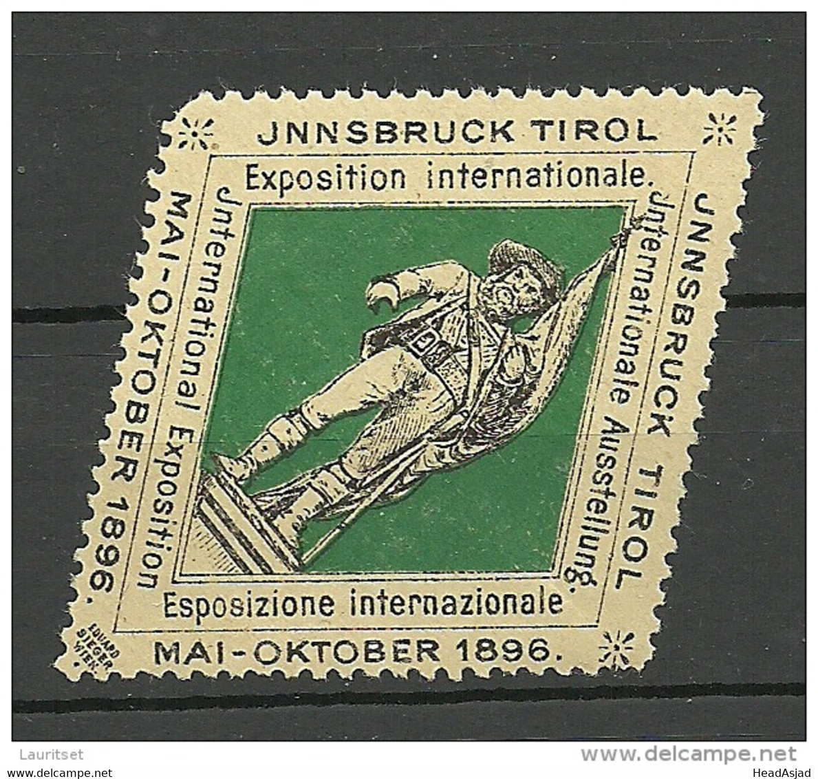 AUSTRIA Österreich Vignette 1896 Ausstellung Innsbruck Tirol Exposition Internationale * - Unused Stamps