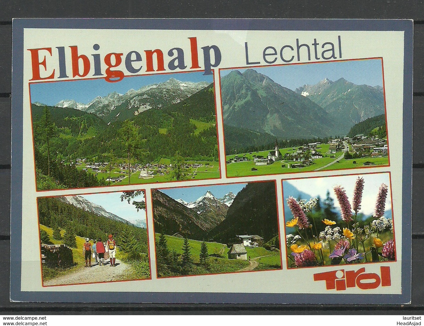 AUSTRIA Holzschnitzerdorf ELBIGENALP Lechtal Tirol Gesendet, Mit Briefmarke + Werbestempel Advertising Cancel - Lechtal