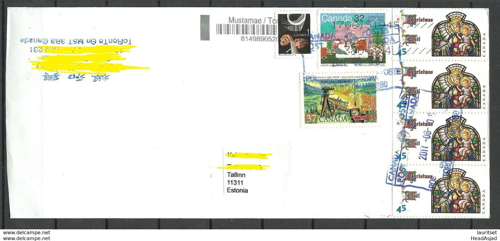 KANADA Canada Letter 2017 To Estonia - Storia Postale