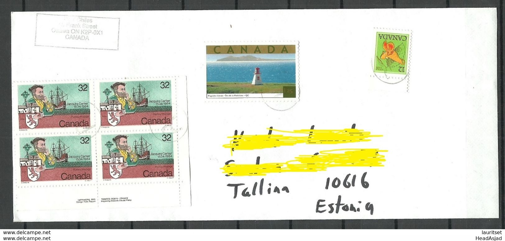 CANADA 2017 Cover To Estonie Harbour Ship Light House - Cartas & Documentos