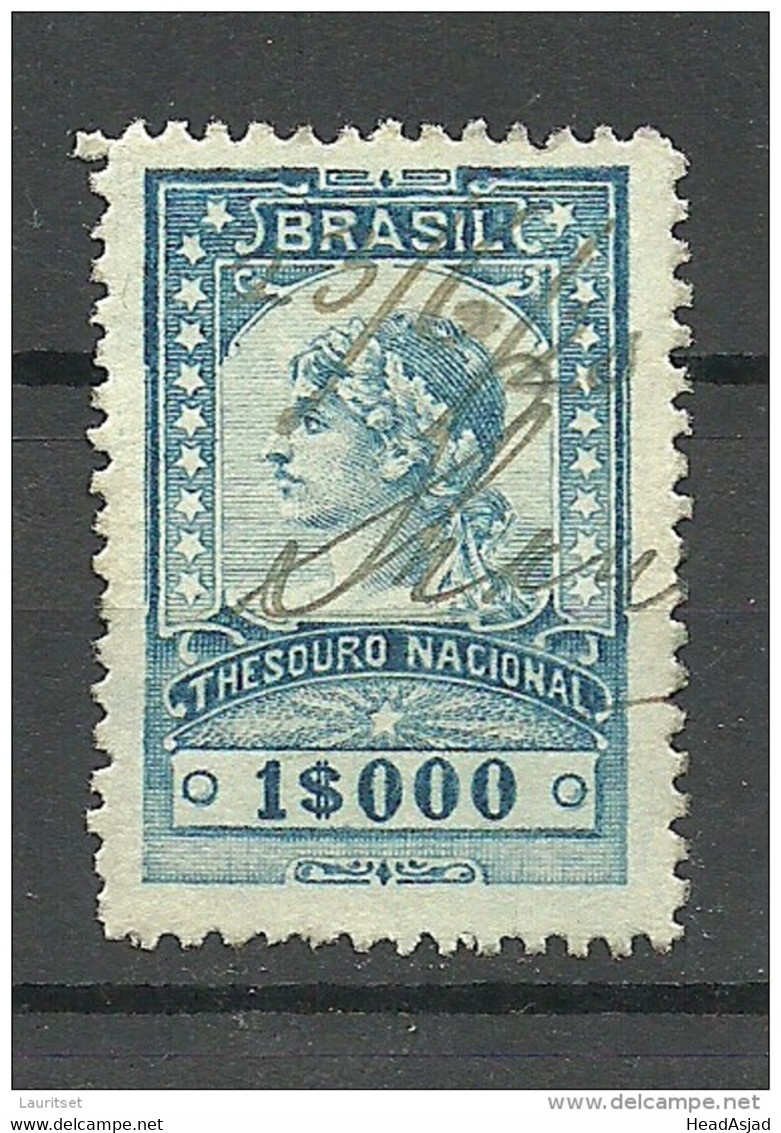 BRAZIL Brazilia Old Revenue Tax Fiscal Stamp Thesouro National O - Strafport
