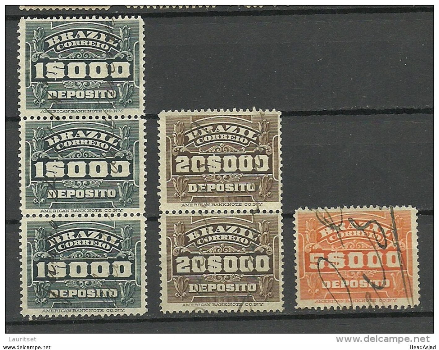 BRAZIL Brazilia Old Revenue Tax Stamps Deposito O - Service