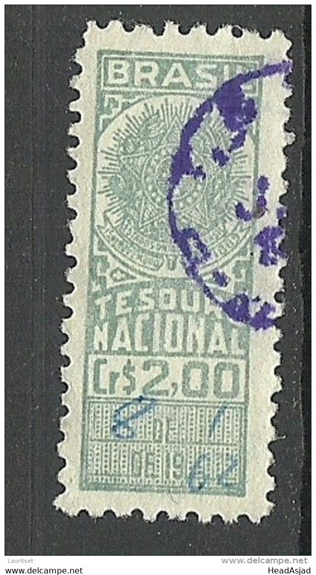 BRAZIL Brazilia 1962 Revenue Tax Fiscal Stamp Tesouro National O - Strafport