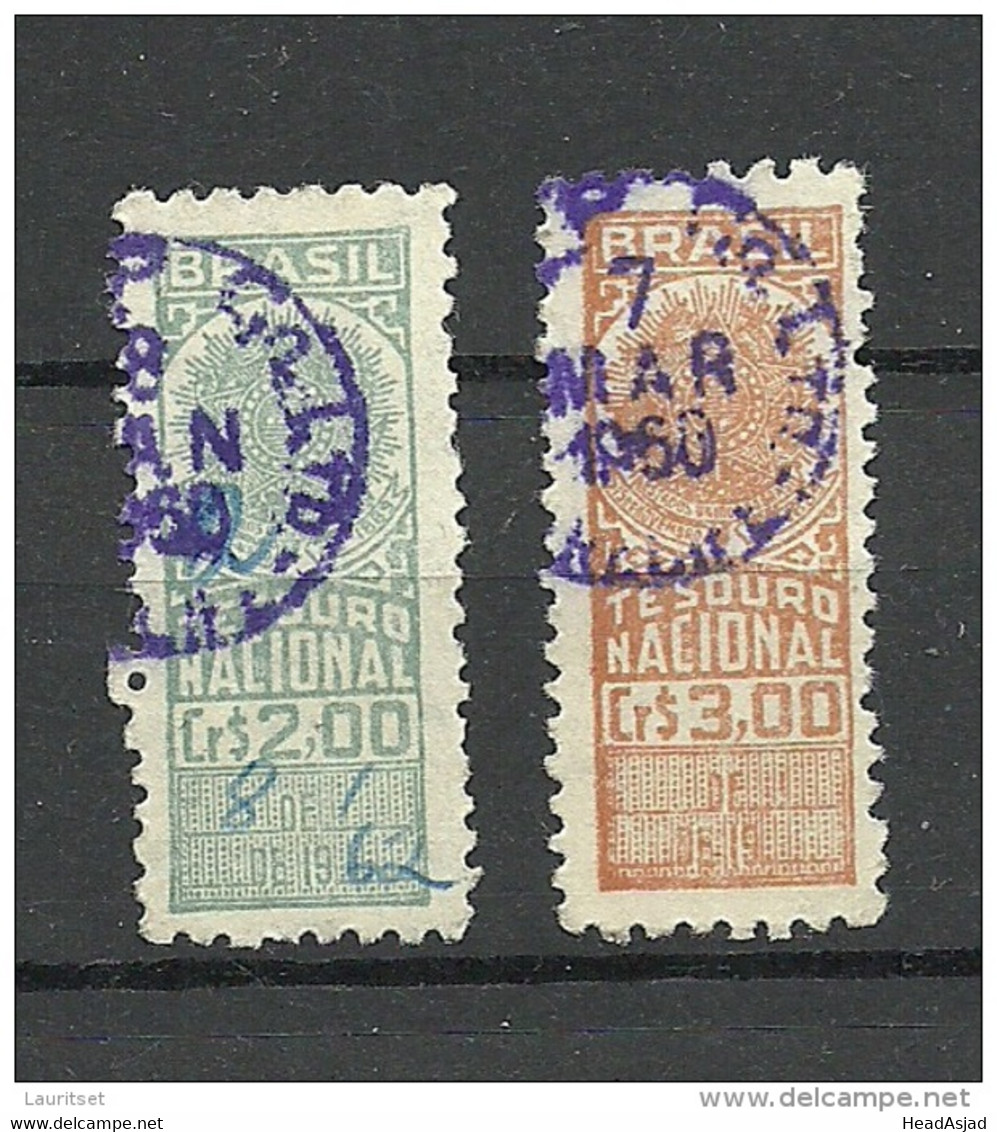 BRAZIL Brazilia 1960 Revenue Tax Fiscal Stamps Tesouro National O - Postage Due