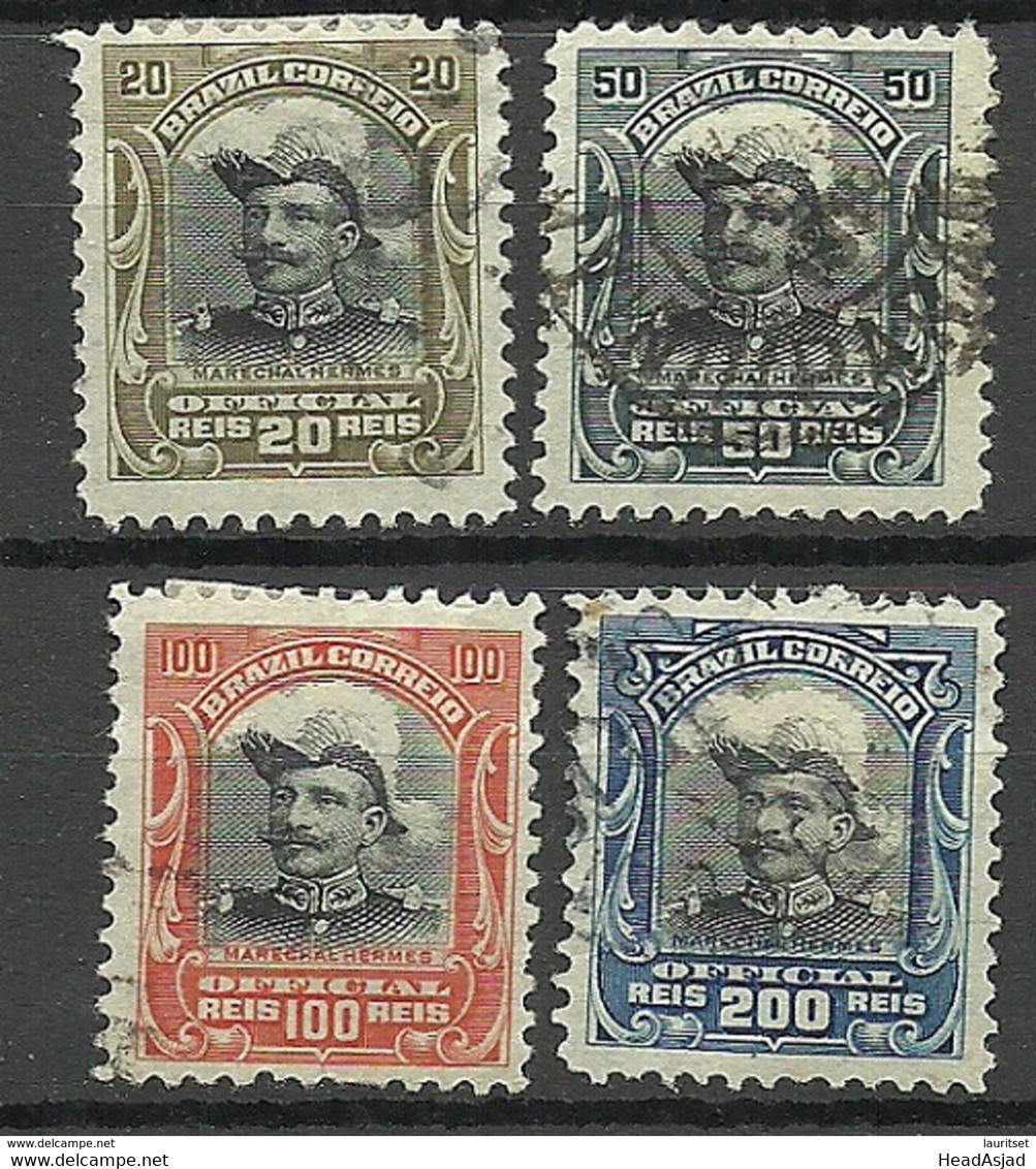 BRAZIL Brazilia 1913 Michel 15 - 18 Dienstmarken Postage Due O - Dienstmarken