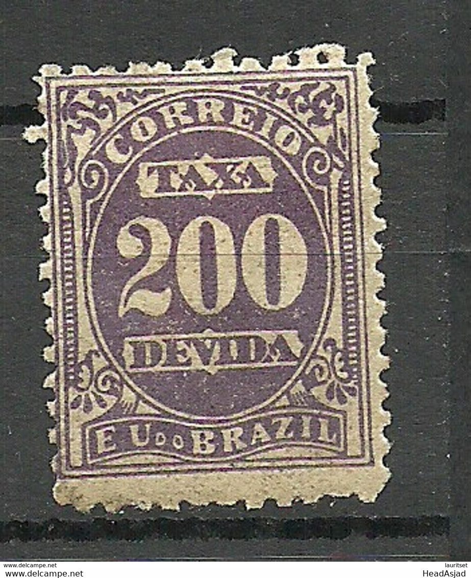 BRAZIL Brazilia 1895 Taxa Devida Portomarke Postage Due Michel 22 * - Postage Due