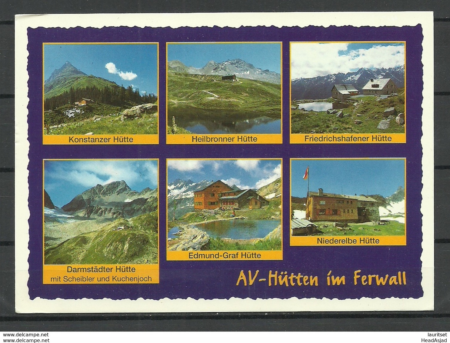 AUSTRIA Österreich AV-Hütten In FERWALL, Gesendet 2000 Aus Deutschland Mit Briefmarke - Galtür