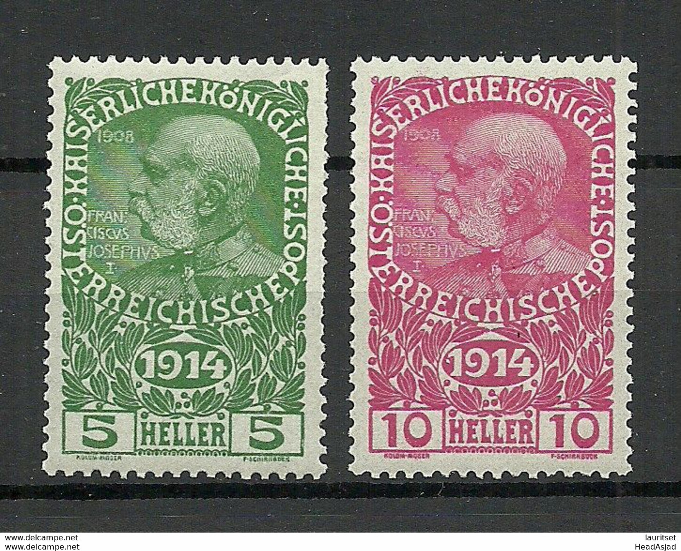Österreich Austria 1914 Michel 178 - 179 MNH - Ungebraucht
