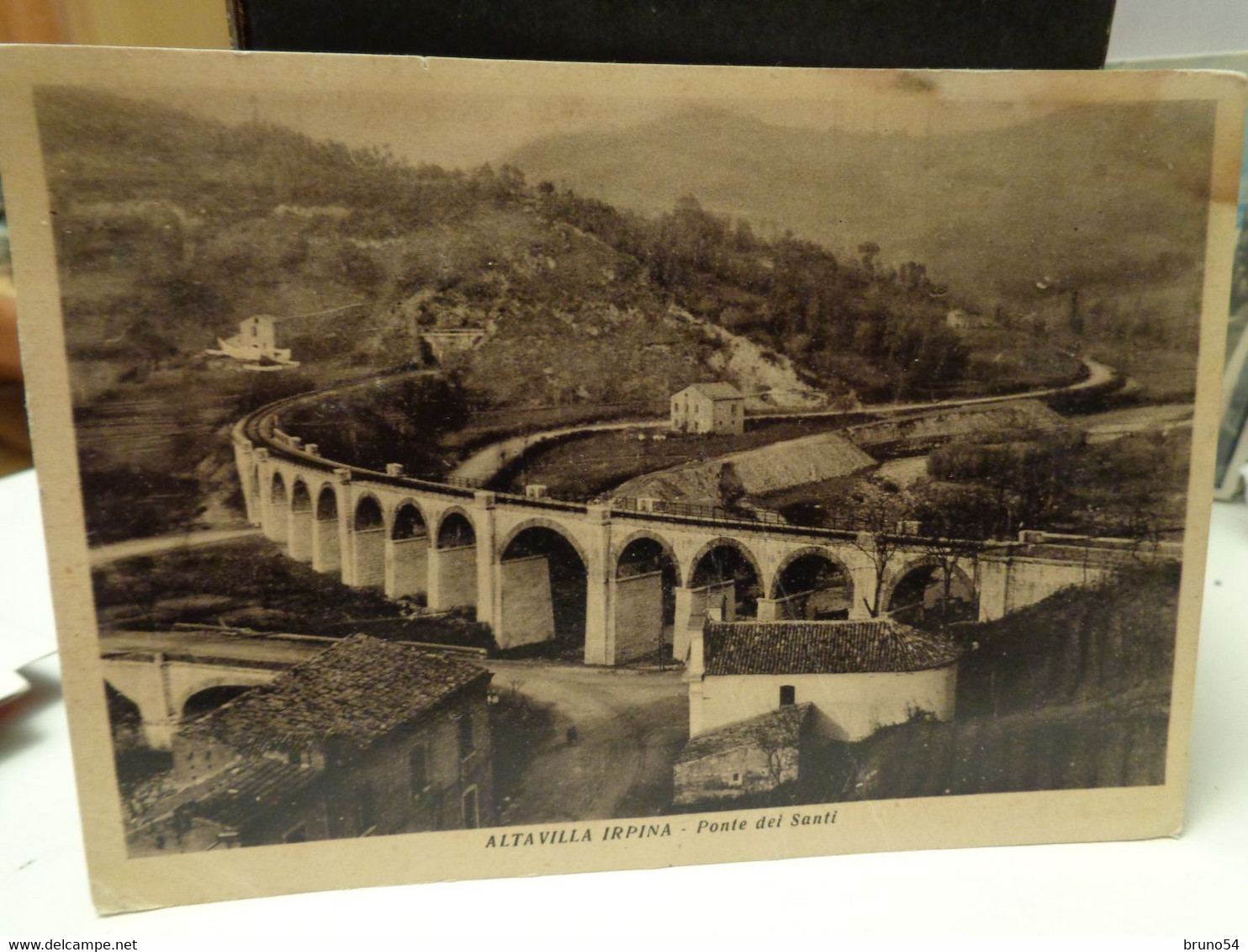 Cartolina Altavilla Irpina Prov Avellino Ponte Dei Santi Ferrovia Anni 50 - Avellino