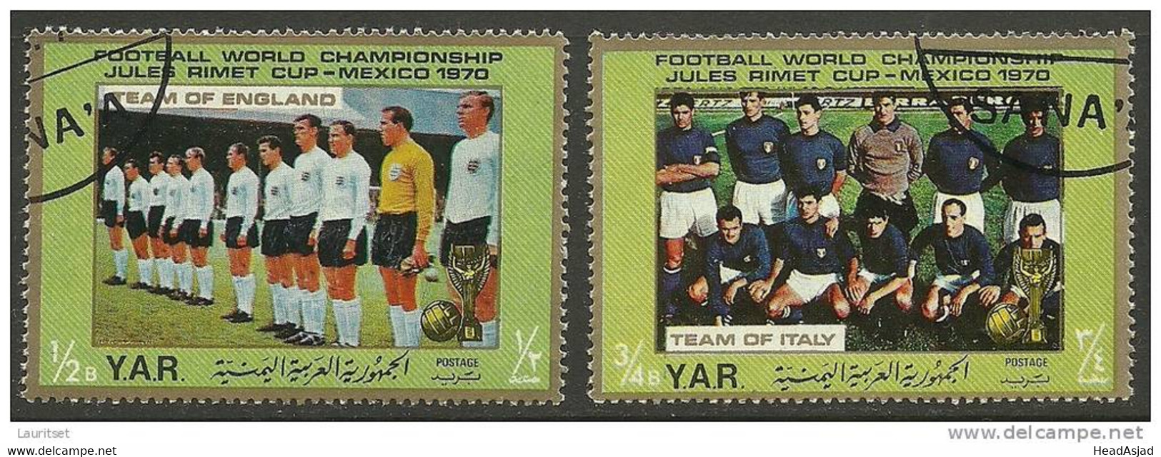 YEMEN 1970 Football Fussball Team England & Italy O - Famous Clubs