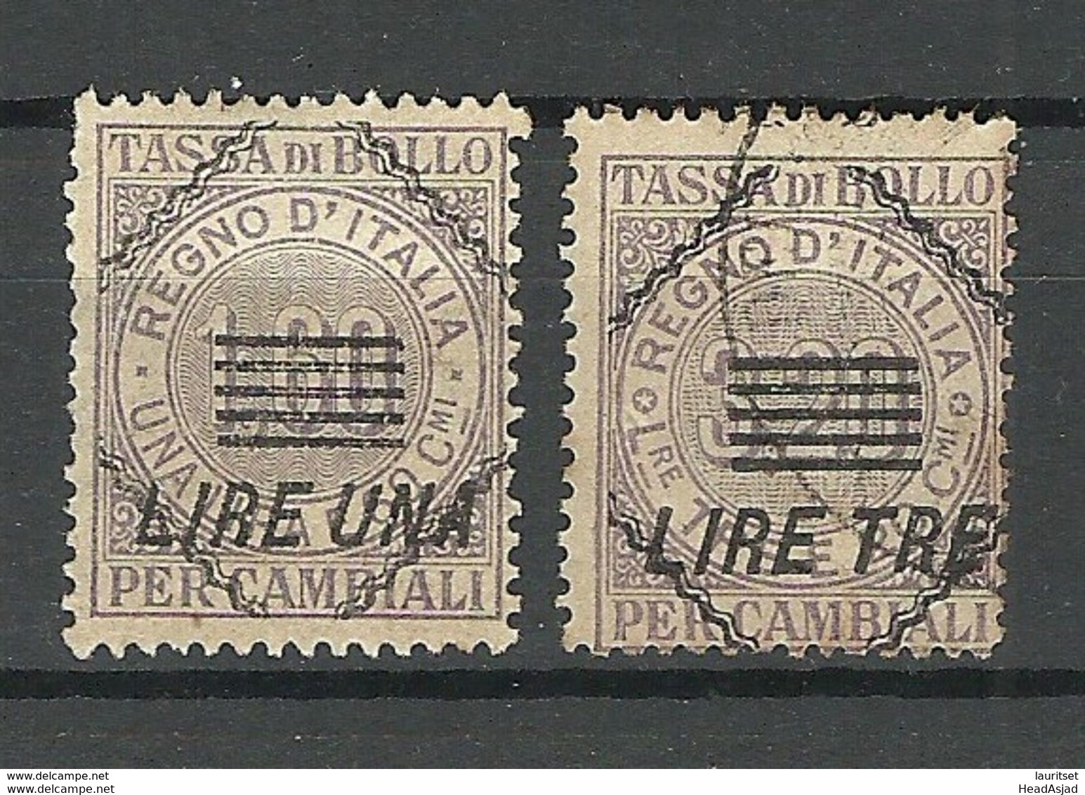 ITALIA ITALY Revenue Tax Fiscal Marca Da Bollo O - Revenue Stamps