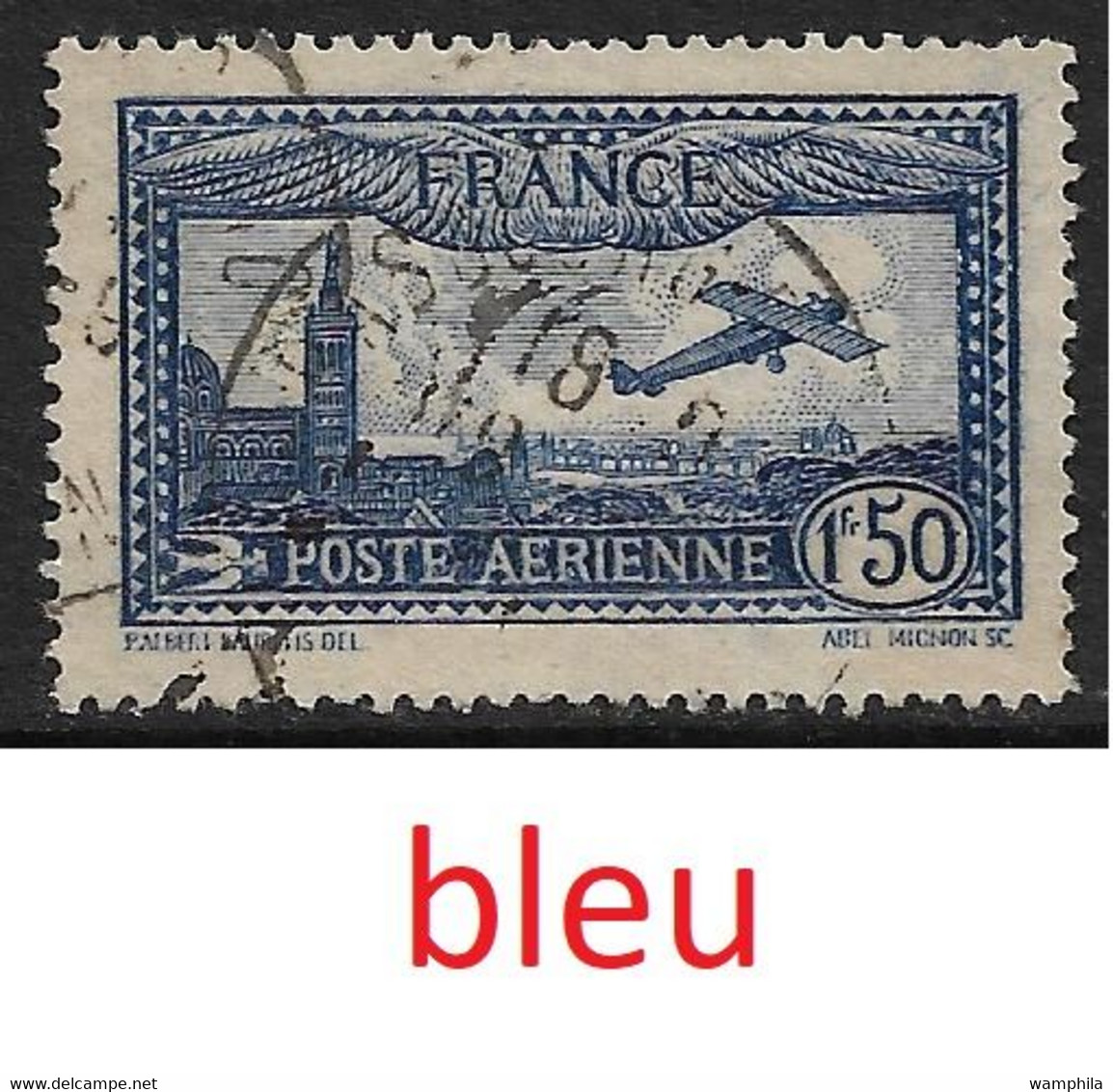 France P.A N°6 Bleu, 6a Outremer, 6b Outremer Vif, Oblitérés, Cote 487€ - 1927-1959 Oblitérés